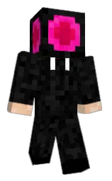 black and cod gray Minecraft skin — Classic model — first worn by Noob_God1