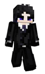 black and woodsmoke Minecraft skin — Slim model