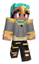 MrSeriousBlue's Minecraft skin wearing the Purple Heart cape