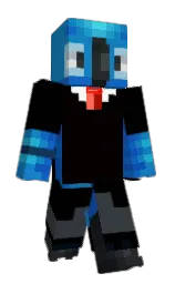 black and denim Minecraft skin — Classic model — first worn by djramos76