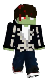 ebony and black Minecraft skin — Classic model — first worn by Da_War