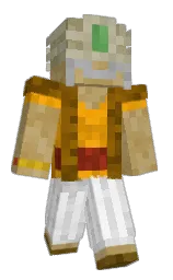 white and gimblet Minecraft skin — Classic model — first worn by LoLtrappert