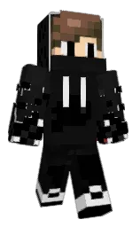 black and cod gray Minecraft skin — Classic model — first worn by Fabian_21