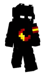 black and black russian Minecraft skin — Classic model