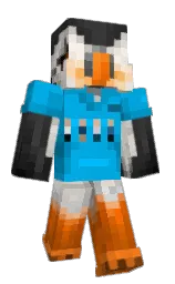 cerulean and pacific blue Minecraft skin — Classic model