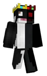 black and cod gray Minecraft skin — Classic model