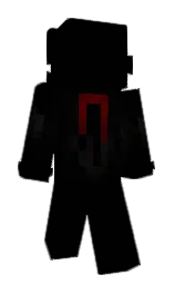 black and cod gray Minecraft skin — Slim model — first worn by fnhy
