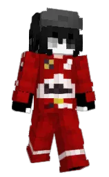 dark burgundy and black Minecraft skin — Slim model