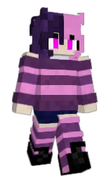 shocking and black Minecraft skin — Slim model — first worn by Haxill25