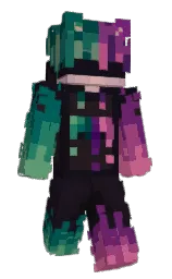 BlockaJunior's Minecraft skin wearing the Mojang Office cape