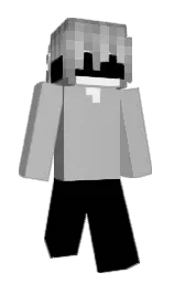 silver and black Minecraft skin — Slim model