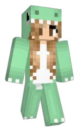 algae green and vista blue Minecraft skin — Slim model