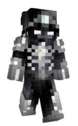 black and dove gray Minecraft skin — Slim model — first worn by monkeydog13
