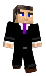 black and white Minecraft skin — Classic model
