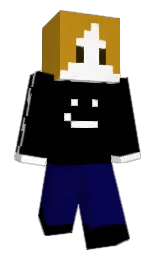 black and gulf blue Minecraft skin — Classic model — first worn by FriF_TBZ