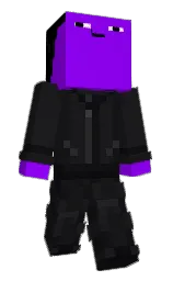 electric violet and shark Minecraft skin — Classic model — first worn by UrubuSemPerna