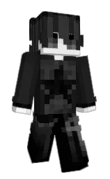 mine shaft and black Minecraft skin — Slim model — first worn by Hurtdown