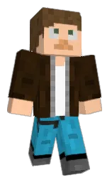 white and graphite Minecraft skin — Classic model — first worn by Lockerbank