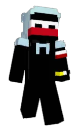 black and spindle Minecraft skin — Slim model — first worn by i164q