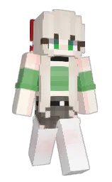 pearl bush and white Minecraft skin — Slim model