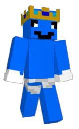 blue ribbon and white Minecraft skin — Classic model