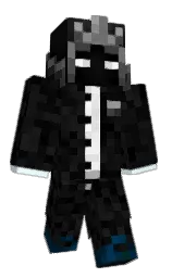 white and black Minecraft skin — Classic model