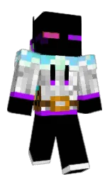 black and electric violet Minecraft skin — Classic model — first worn by Kanapowiec_