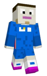 science blue and satin linen Minecraft skin — Classic model