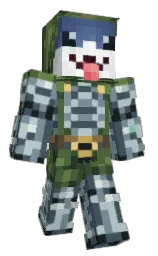 black and regent gray Minecraft skin — Classic model — first worn by Uge14