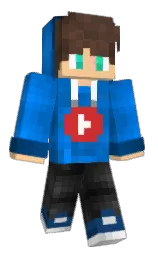 seashell peach and science blue Minecraft skin — Classic model