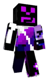 black and white Minecraft skin — Classic model — first worn by XeroX50045