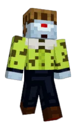 blue charcoal and black Minecraft skin — Classic model — first worn by yufufufyuu