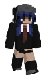 ScKxY's Minecraft skin wearing the Purple Heart cape