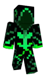 black and green Minecraft skin — Classic model
