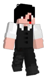 black and cod gray Minecraft skin — Classic model — first worn by HiiKase