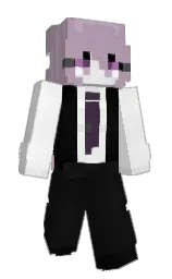 black and cod gray Minecraft skin — Slim model — first worn by meikasama
