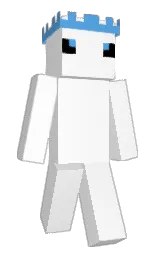 white and picton blue Minecraft skin — Classic model