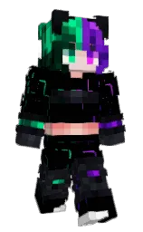 black and woodsmoke Minecraft skin — Slim model — first worn by _FoxyGameTV_