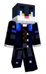 black and mirage Minecraft skin — Classic model — first worn by drakeohare