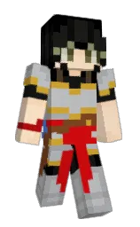 silver sand and black Minecraft skin — Slim model