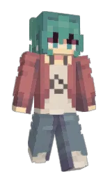 slate gray and coral tree Minecraft skin — Slim model — first worn by D0lphyn