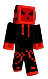 black and scarlet Minecraft skin — Classic model