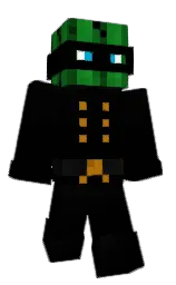 black and dark fern Minecraft skin — Slim model