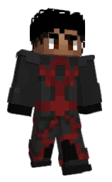 mine shaft and black Minecraft skin — Slim model