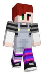 albescent white and tamarillo Minecraft skin — Classic model — first worn by Spencer_Radio