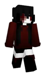 black and cod gray Minecraft skin — Slim model — first worn by x4lz
