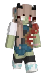 almond frost and swamp green Minecraft skin — Slim model — first worn by ReaZero