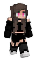 black and taupe Minecraft skin — Slim model