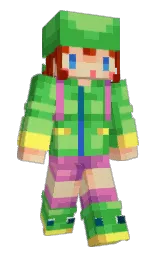 apple and emerald Minecraft skin — Slim model — first worn by plabsy