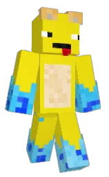 ripe lemon and picton blue Minecraft skin — Classic model